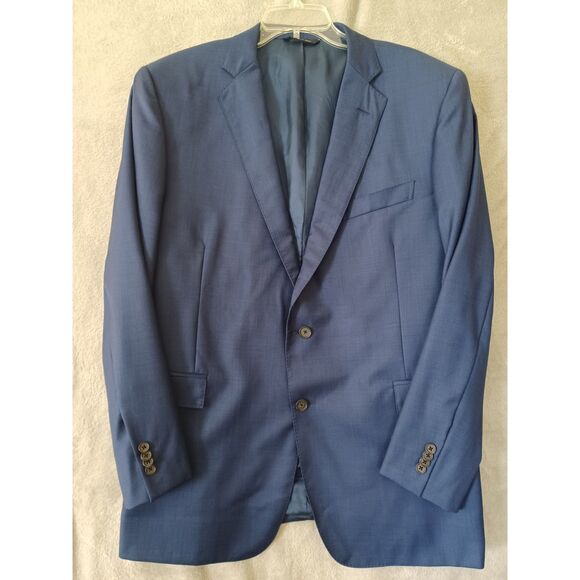Brooks Brothers Regent Vitale Barberis Canonico Wool Sport Coat Blue Size 46R